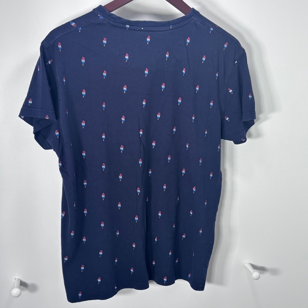 Vintage Ping Pong Pro Men’s Shirt All Over Print Popsicle France Blue Size L